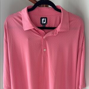 FootJoy Pink Polka Dot Polo Shirt